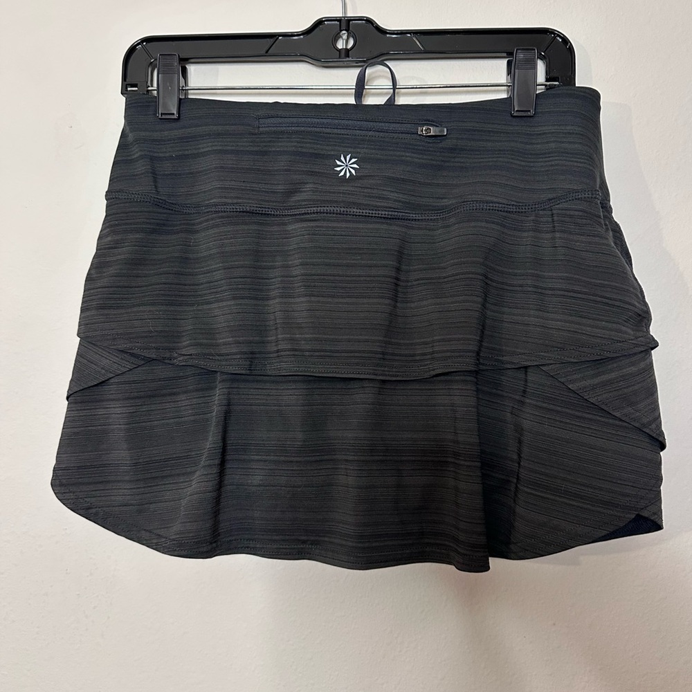 Athleta Charcoal Tiered Mini Skirt - Picture 2 of 3
